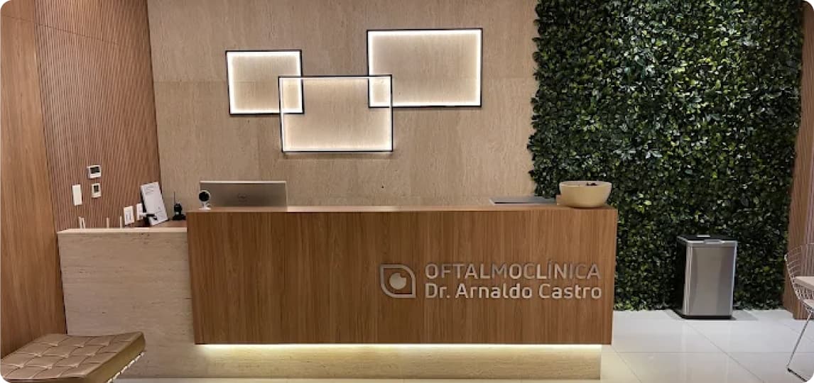 Recepção da Oftalmoclínica Dr. Arnaldo Castro